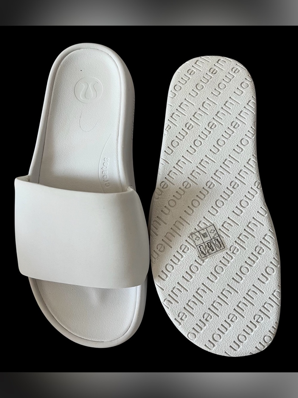 Kids White Slide Sandals